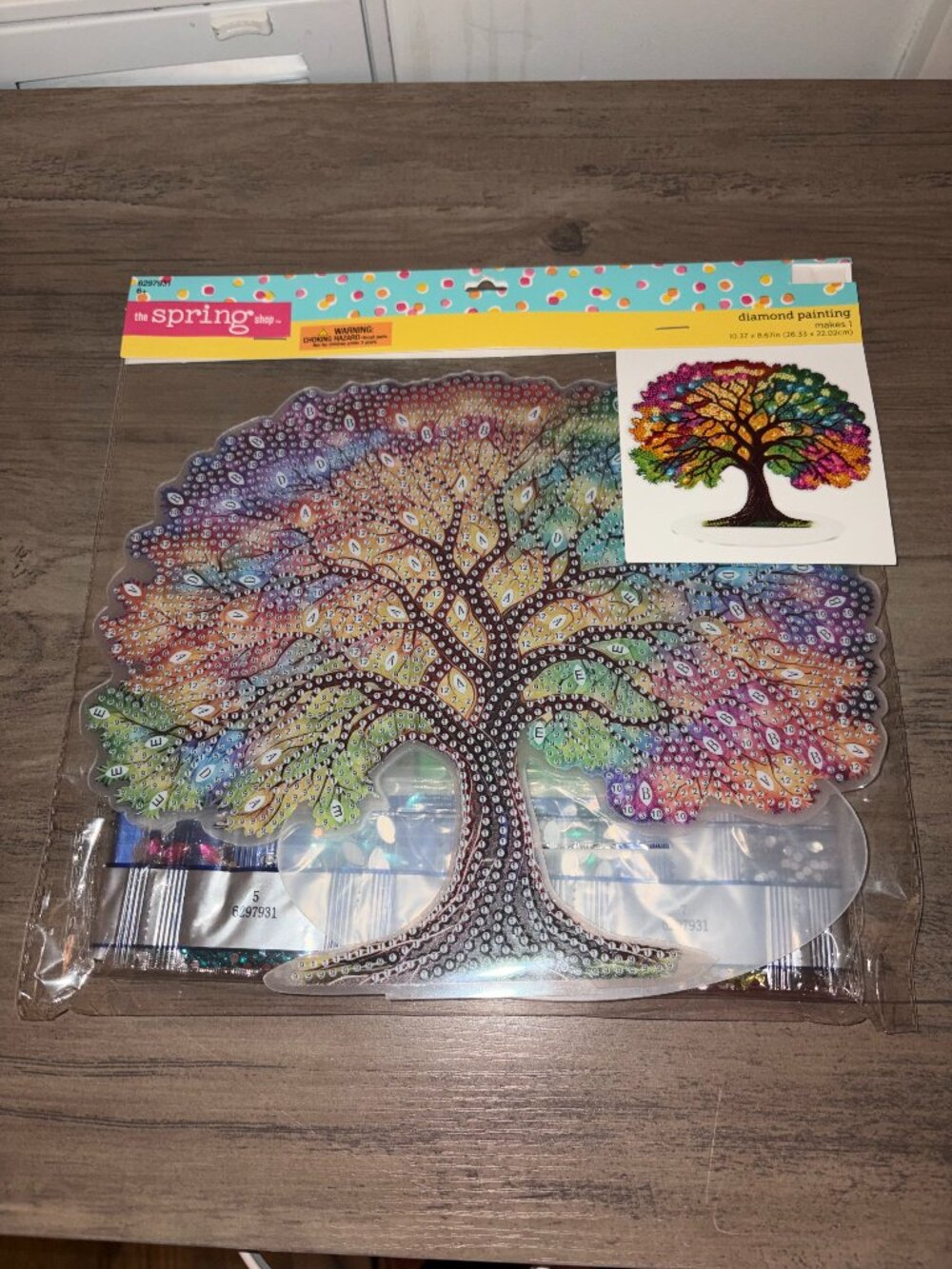 🆕💜    Colorful Tree Diamond Art Kit 3D DIY Rhinestone Craft w/ Base